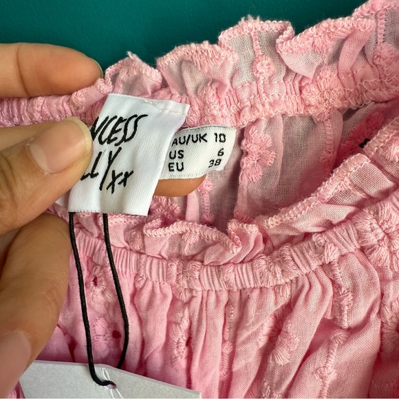 NWT Princess Polly Carlita Mini Dress Pink Us 6 cotton - Picture 6 of 15